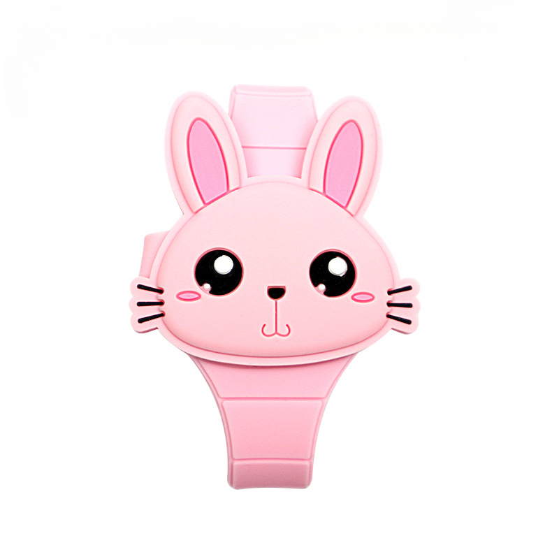 Wholesale led screen silicone flip cover rabbit watch